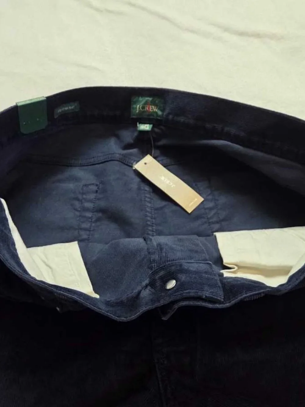 New 36x30 J.Crew 770 straight-fit five-pocket pant in stretch corduroy Navy cord